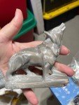 Handmade Soapstone Wolf Carving Figurine