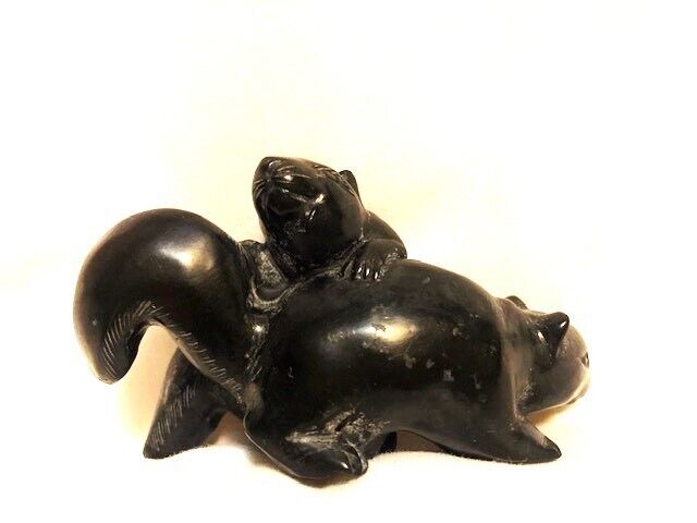 Eskimo Seal Soapstone Carving
