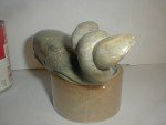 Alaskan Eskimo Soapstone Blue Whale Sculpture