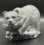 Edmund Wolf Carved Bear Sculpture - Original Art