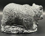 Edmund Wolf Carved Bear Sculpture - Original Art