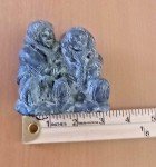 Handcarved Soapstone Eskimo Couple Sculpture 3.5