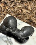 Inuit Soapstone Seals Sculpture – Artist Signed