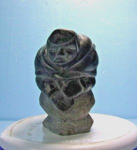 Vintage Alaskan Inuit Soapstone "Josephie" Carving