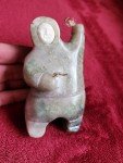 Alaskan Inuit Soapstone Hunter Carving by Levi Tetpon