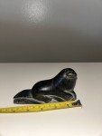 Inuit Soapstone Carved Otter Figurine - 5