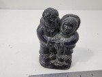 Soapstone Wolf Carving Sculpture - Inuit Couple