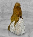 Traditional Inuit Soapstone Carved Seal Sculpture