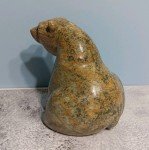 Inuit Artist Signed Soapstone Bear Carving 3.5"x3