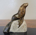 Vintage Inuit Hand-Carved Soapstone Seal Sculpture