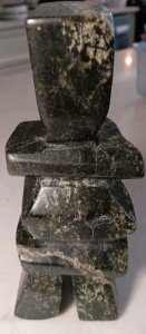 Inukshuk Inuit Soapstone Hand-Carved Sculpture 5.75