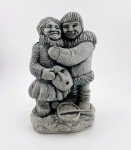 Alaska Soapstone Eskimo Embrace Carving