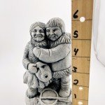 Alaska Soapstone Eskimo Embrace Carving