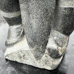Inuit Soapstone Hunter with Sea Otter Sculpture