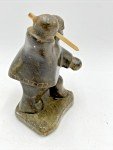 Inuit Hand Carved Soapstone Hunter Sculpture