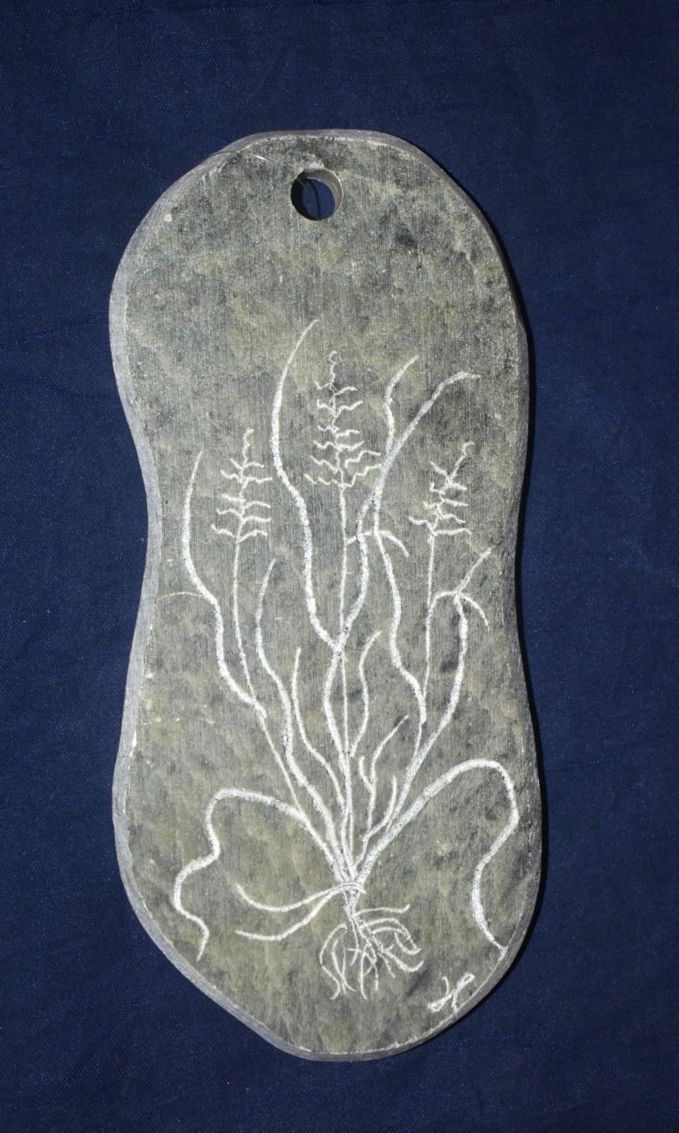 Vintage Dimu Soapstone Wall Hanging Art, Signed