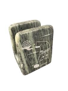 Vintage Dimu Canada Soapstone Eskimo Carving