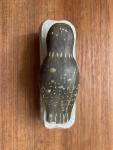 Signed "DIMU" Inuit Soapstone Woodpecker Carving