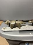 Intuit-Style Soapstone Sled Dogs Carving - Canada