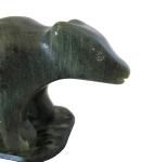 Signed Dimu Soapstone Inuit Bear Sculpture