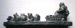 Vintage Hand-Carved Wolf Soapstone Figures from Canada
