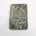 Signed Inuit Soapstone Eskimo Carving Plaque