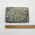Signed Inuit Soapstone Eskimo Carving Plaque