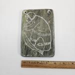 Signed Inuit Soapstone Eskimo Carving Plaque