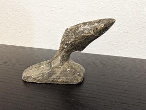 Hand-Carved Soapstone Salmon Figurine 2.75" Tall