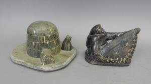 Vintage Inuit Soapstone Carvings Lot by Dimu