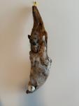 Spirit Wolf and Woman Soapstone Carving