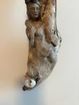 Spirit Wolf and Woman Soapstone Carving