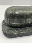Large Signed Inuit Soapstone Whale Carving