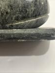 Large Signed Inuit Soapstone Whale Carving