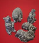 Edmond Wolf Original Soapstone Wildlife Carvings Set