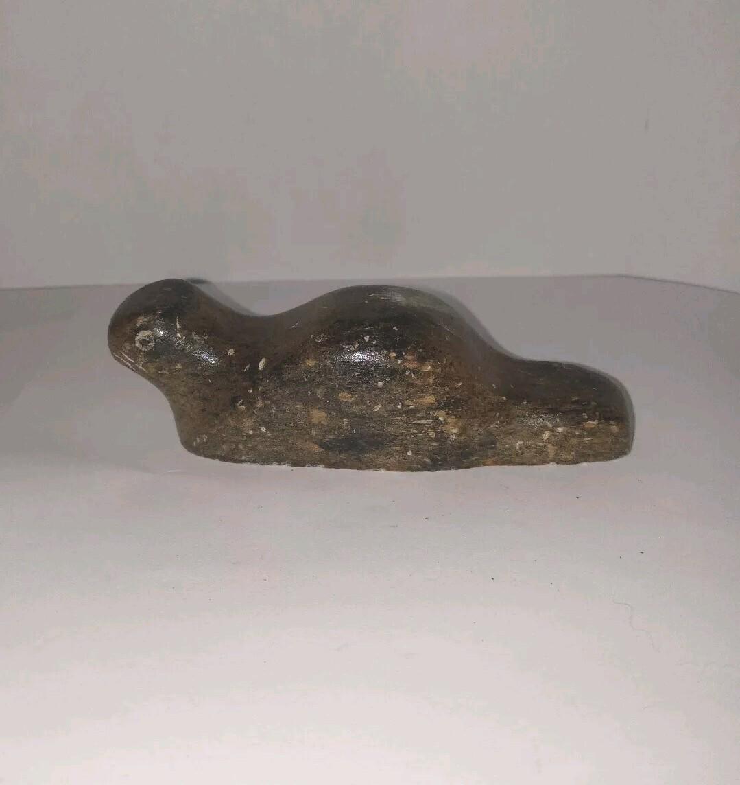 Canadian Inuit Style Soapstone Seal Otter Figurine
