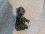 Hand Carved Soapstone Inuit Sled Driver Figure