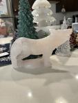 Elegant Soapstone Wolf Eskimo Carving