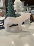 Elegant Soapstone Wolf Eskimo Carving