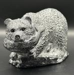 Edmund Wolf Bear Sculpture - Original Soapstone Art