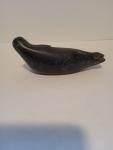 Signed Inuit Soapstone Seal Carving