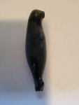 Signed Inuit Soapstone Seal Carving