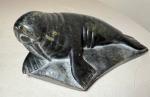 Vintage Large Soapstone Walrus Eskimo Sculpture
