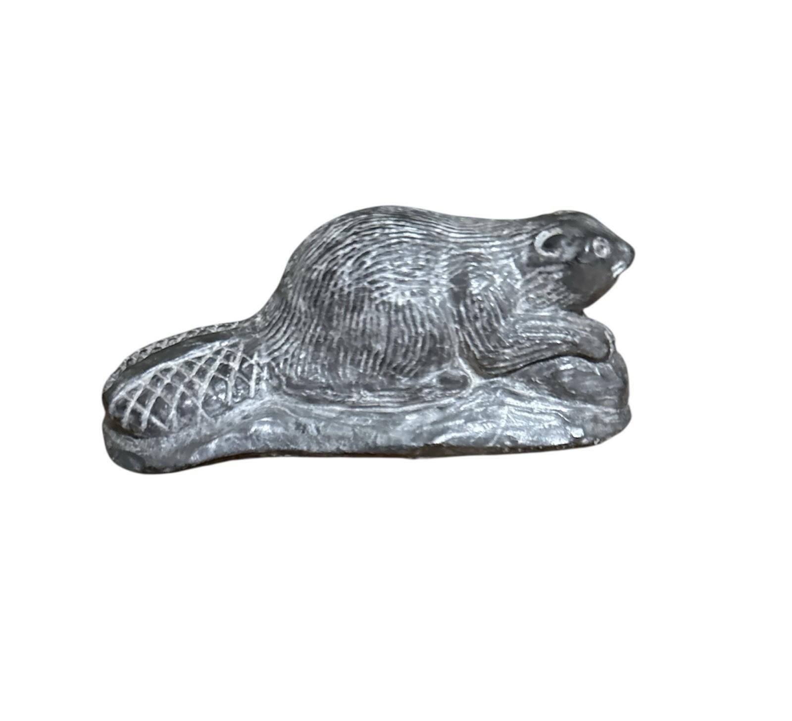 Al Wolf Soapstone Beaver Carving - Made in Canada
