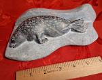 Old Inuit Signed Soapstone Seal Carving 9