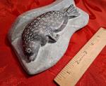 Old Inuit Signed Soapstone Seal Carving 9