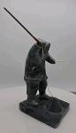 Inuit Fishing Soapstone Carving Figure - 8