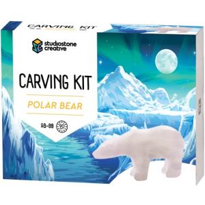 Soapstone DIY Carving Kit - Polar Bear Sculpture