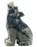 Wolf Soapstone Carving - 1.5 Inch Totem Figurine
