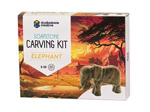 Soapstone DIY Elephant Carving Kit for All Ages